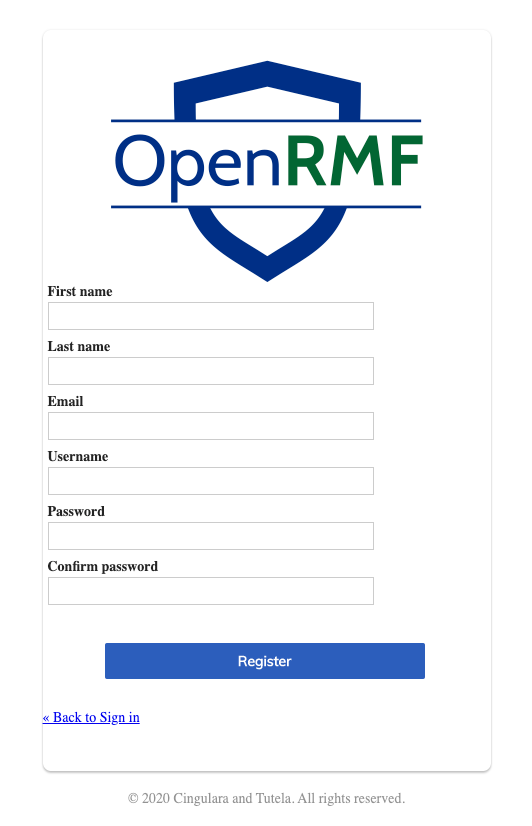 OpenRMF Register User