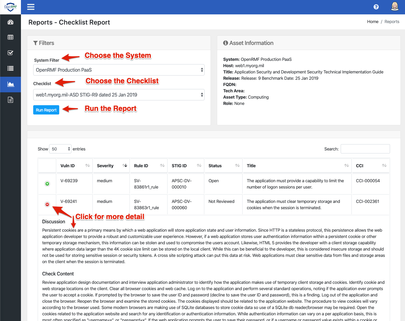 OpenRMF System Checklist Vulnerability Report